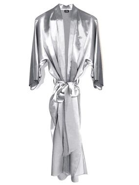 Slip Silk Robe Silver Slipsilk Wrap Robe One Size Rare Color